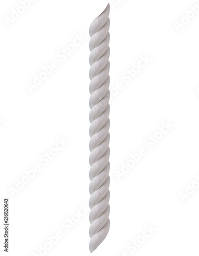 Rope isolated on white. Realistic vector 3d illustration