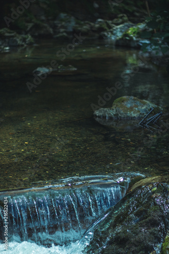 Tiny waterfall from a stream Brijesnica (Turija, Bosnia) photo