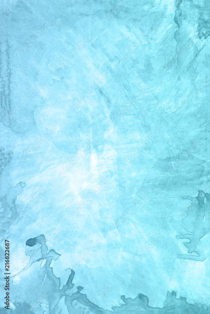 Obraz premium Blue watercolor paint background.