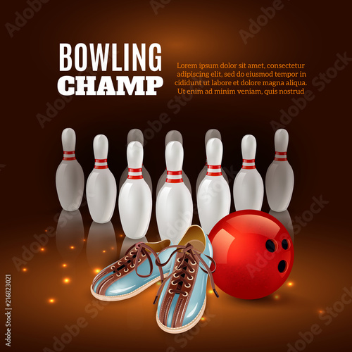 Bowling Champ 3D Illustration