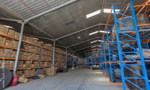 warehouse shelves