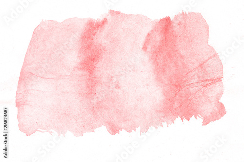 Red brush watercolor paint background.