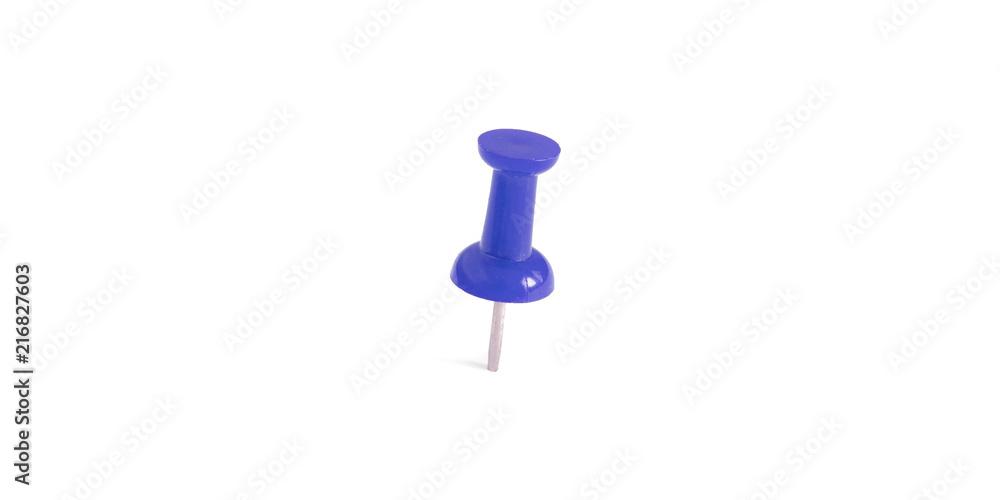 isolated blue push pins in white background isolated blue push pins in white background