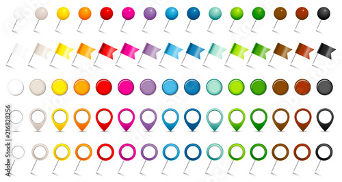 Needles, Flags, Round Pins & Magnets Set Shadow