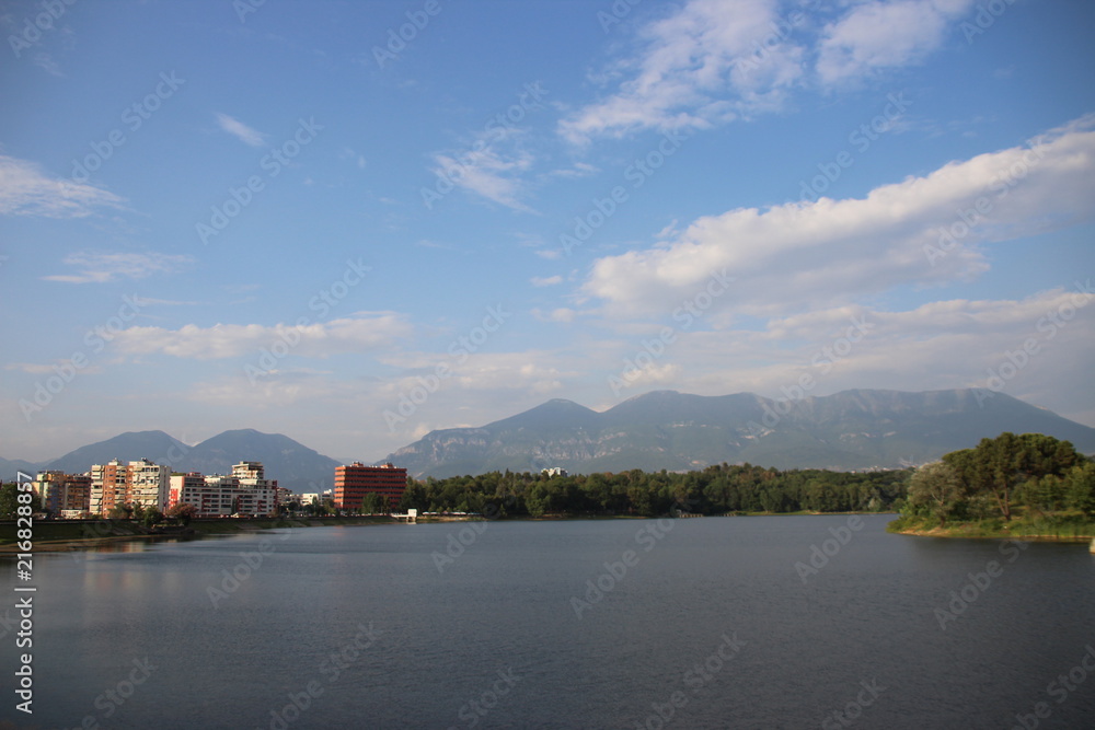  View over a lake in Tirana