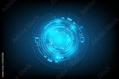 HUD panel Ui Business.Futuristic abstract technology background.icon symbol circuit.vector and illustration