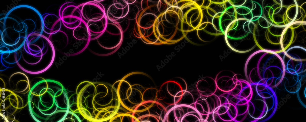 Fantastic circle design panorama background illustration Fantastic circle design panorama background illustration