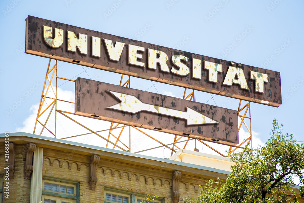 Obraz premium Schild 295 - Universität
