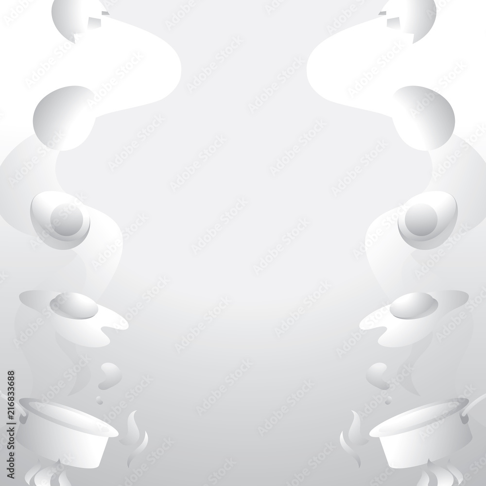 Obraz premium egg cooking background with smoke
