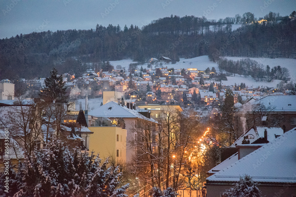 Bern City in winter, Switzerland, Europe