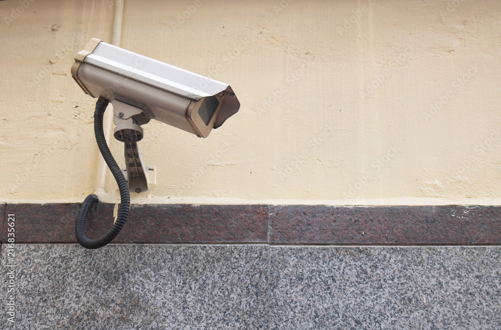 cctv camera protect crime on wall house cctv camera protect crime on wall house