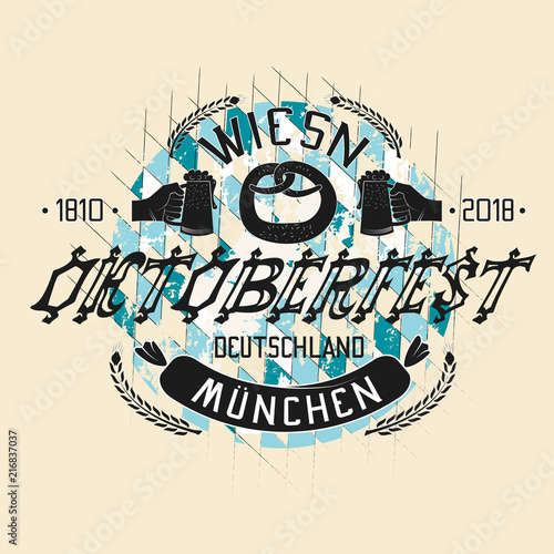 Oktoberfest. Inscription for the holiday. Background. Inscription-Oktoberfest, Munich, Germany (in German).