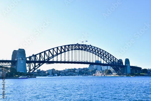 View of Sydney Harbour Bridge, a Famous Landmark in Downtown Sydney