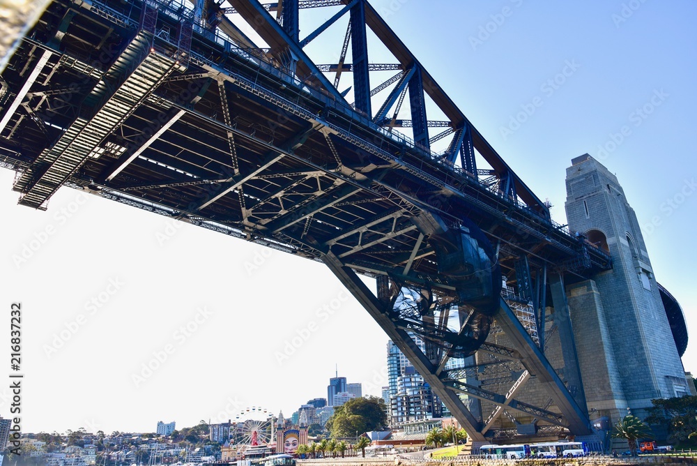Steel Structure of Sydney Harbour Bridge in Australia