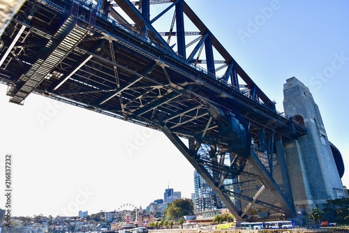 Steel Structure of Sydney Harbour Bridge in Australia