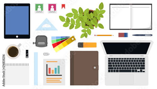 Schreibtisch Utensilien Creator Vector Illustration #2