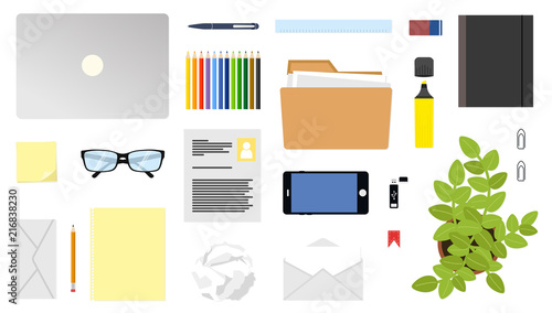 Schreibtisch Utensilien Creator Vector Illustration #1
