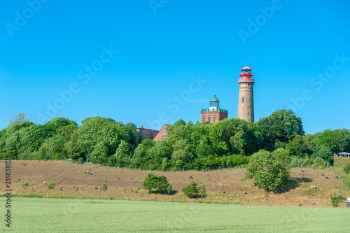 Landscape with Schinkelturm tower and new lighthouse at Cape Arkona