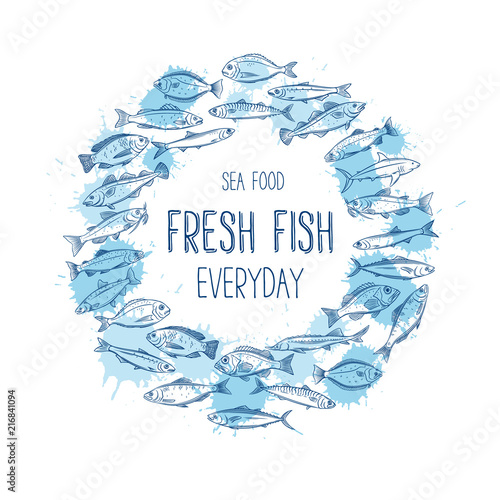 hand drawn fish
