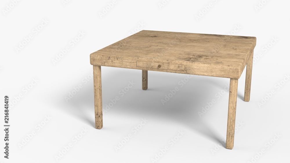 Old wooden table background work, 3d rendering Old wooden table background work, 3d rendering