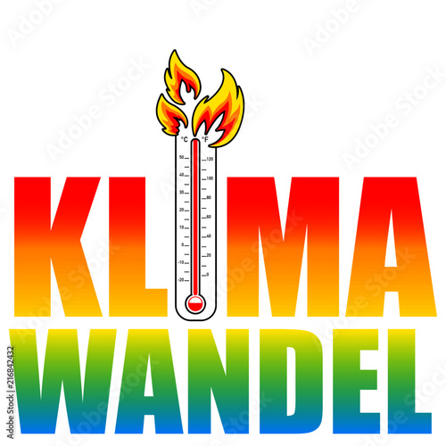 Klimawandel, Global Warming Banner, Icons