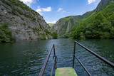 Macedonia Canyon Matka Boat Ride in the valley in Summer