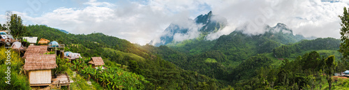 Natural Panorama of Doi Luang Mountain in Chiang Dao Province It is the highest mountain in Thailand, good weather, winter season