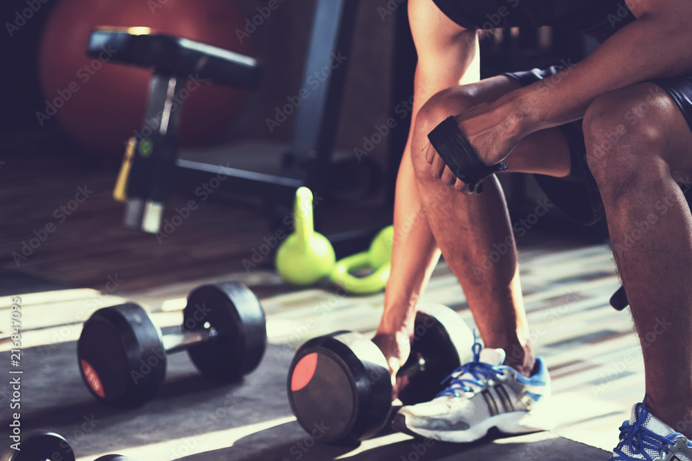 healthy people workout and building body at gym healthy people workout and building body at gym
