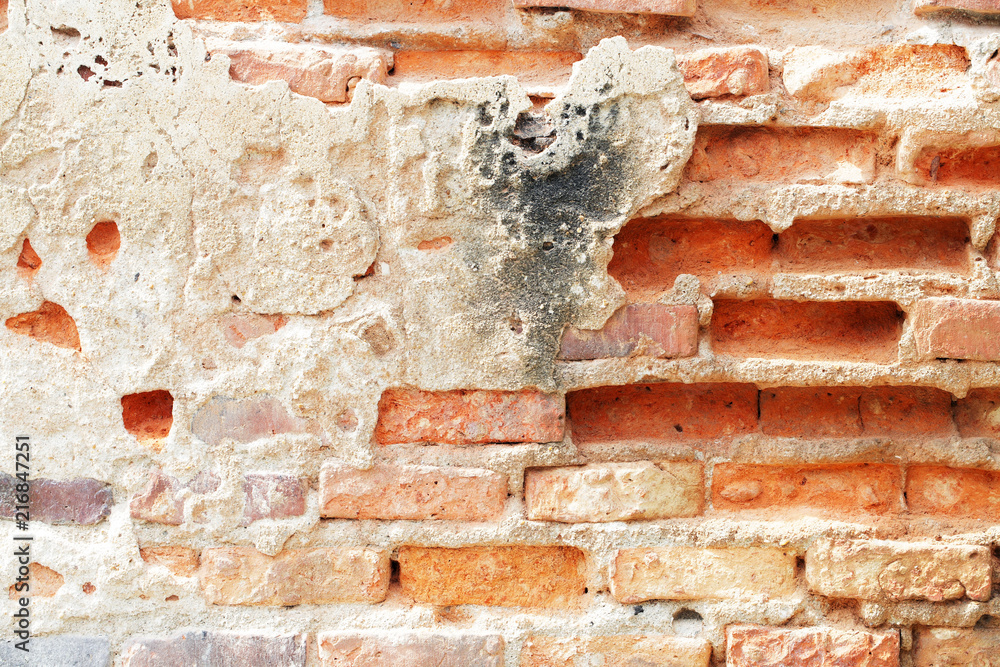texture of old brick wall background.