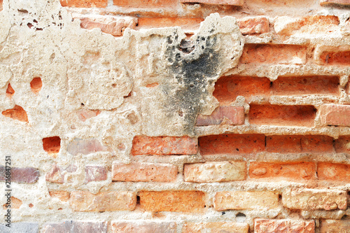 texture of old brick wall background.