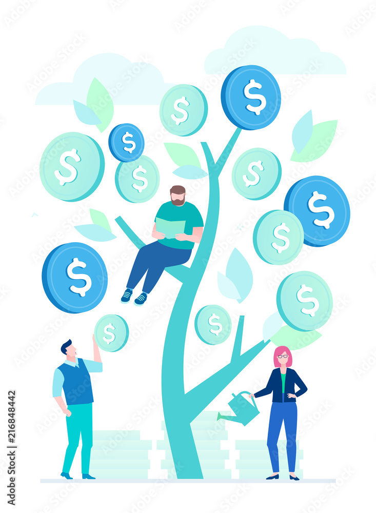 Financial success - flat design style illustration Financial success - flat design style illustration