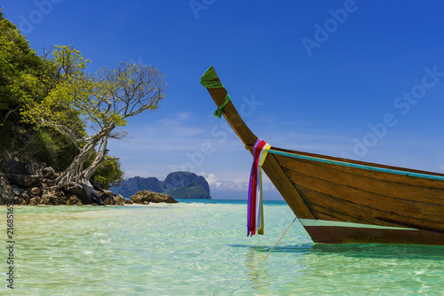 Long tail-Boot auf Bamboo-Island, Thailand