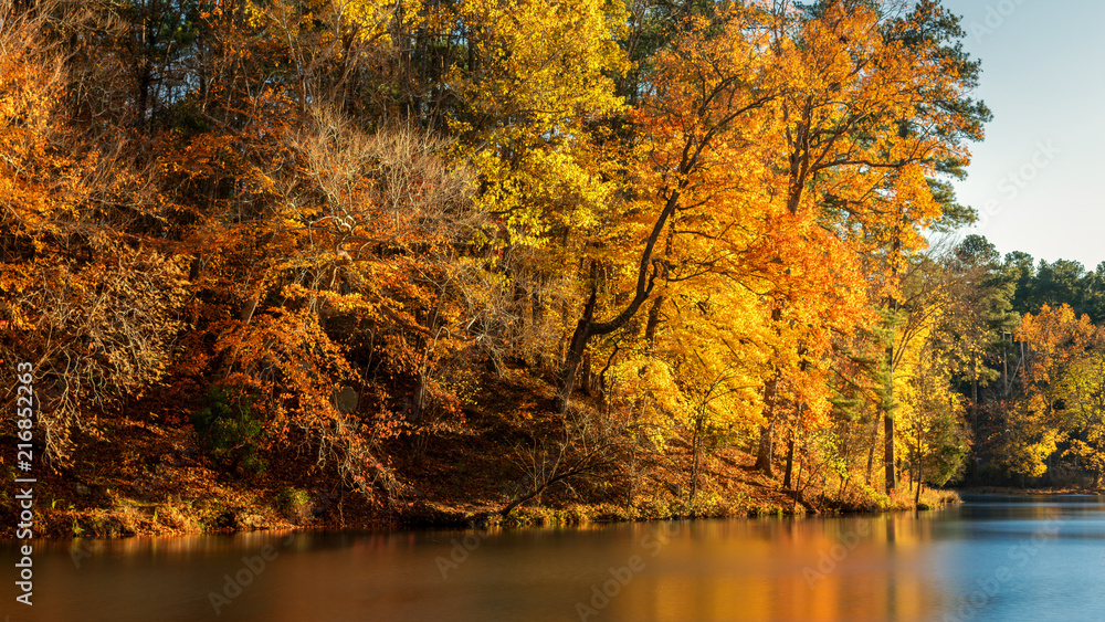  Lake at Umstead State Park in Autumn - North Carolina
