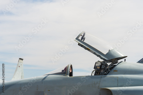 Fototapeta Naklejka Na Ścianę i Meble -  Fighter aircraft parked.