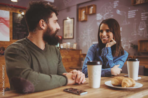 Attractive Couple in Lunch Time.