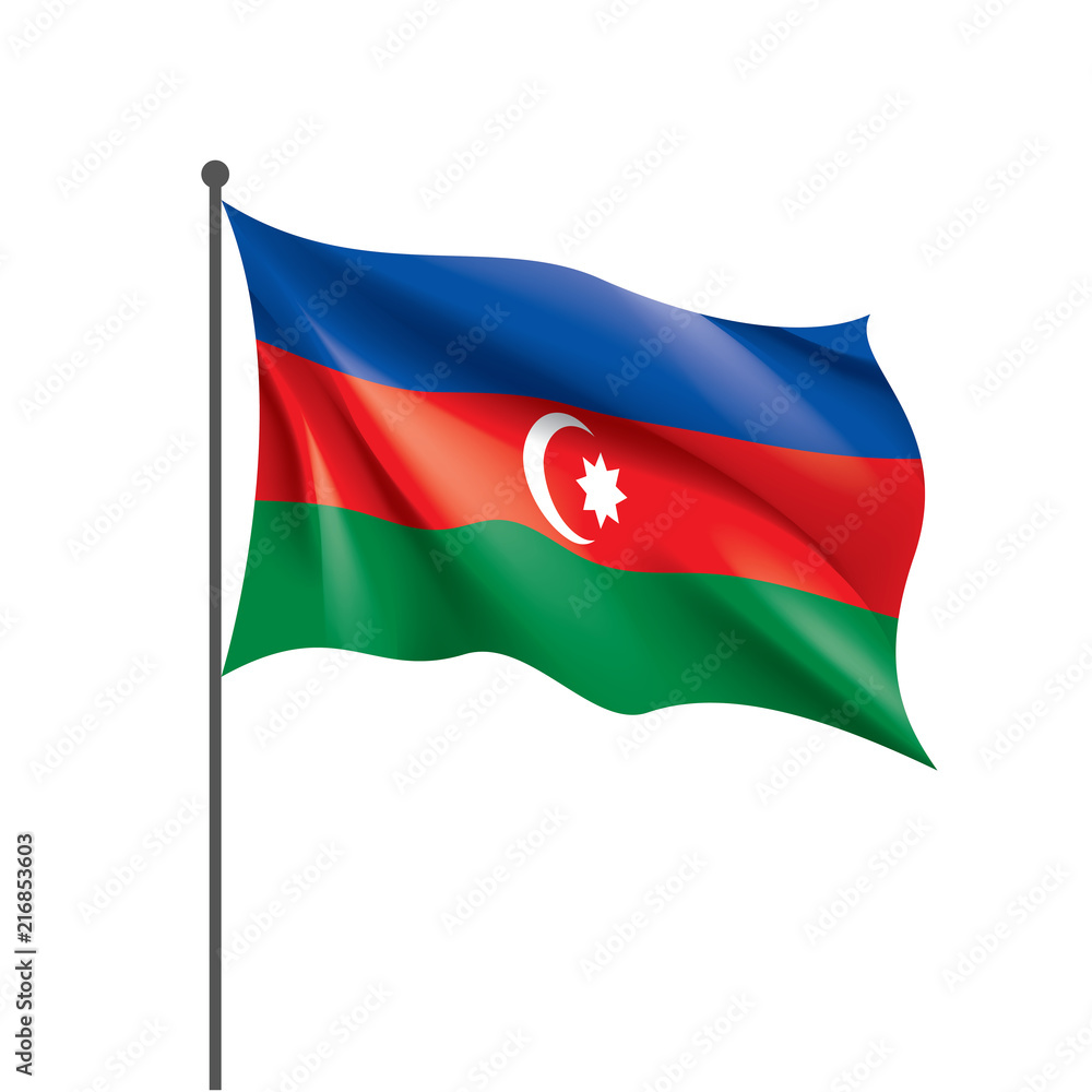 Azerbaijan flag, vector illustration Azerbaijan flag, vector illustration