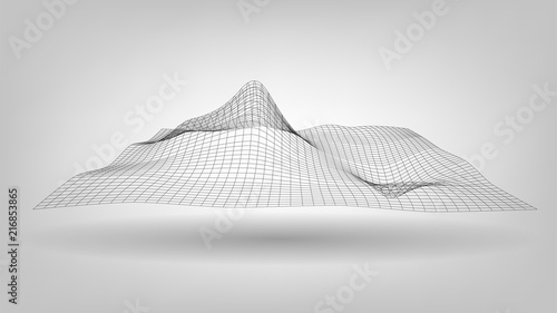 Mash with waves, relief, abstract