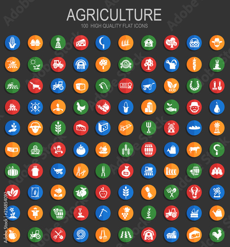 Agriculture icon set