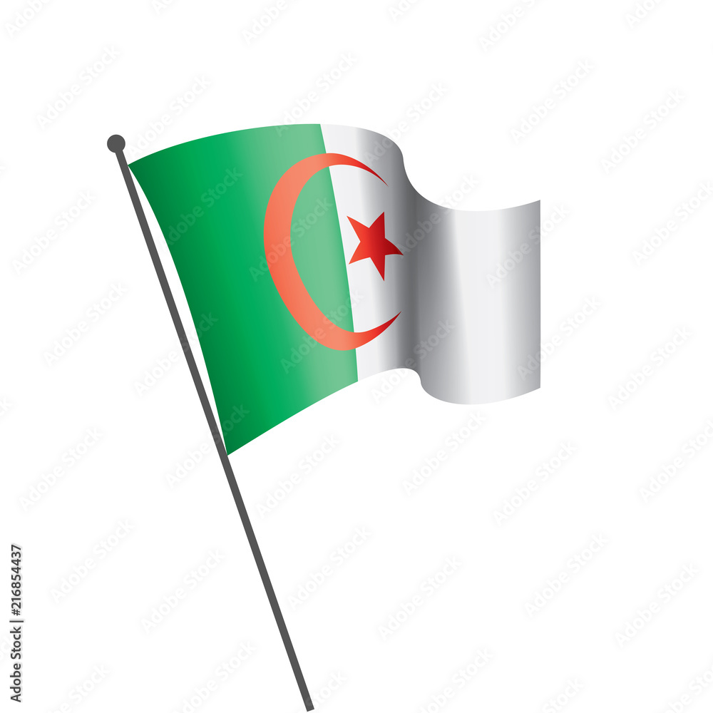 Algeria flag, vector illustration Algeria flag, vector illustration