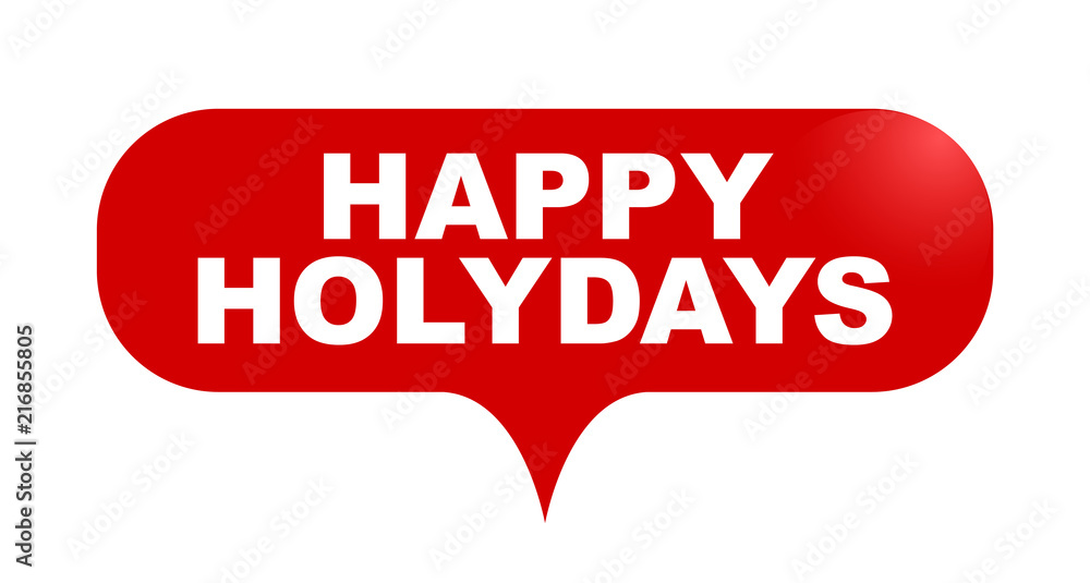 red vector bubble banner happy holydays red vector bubble banner happy holydays