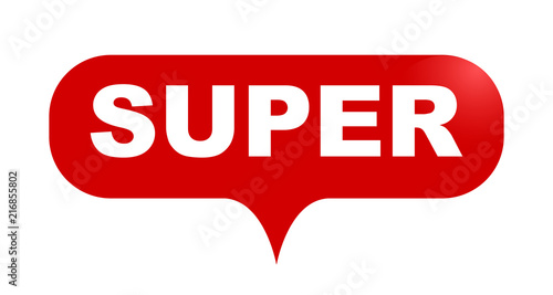 red vector bubble banner super