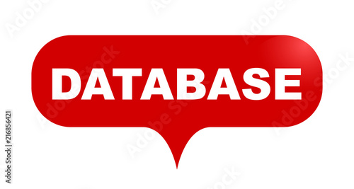red vector bubble banner database
