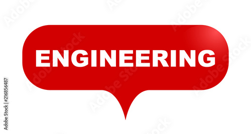 red vector bubble banner engineering