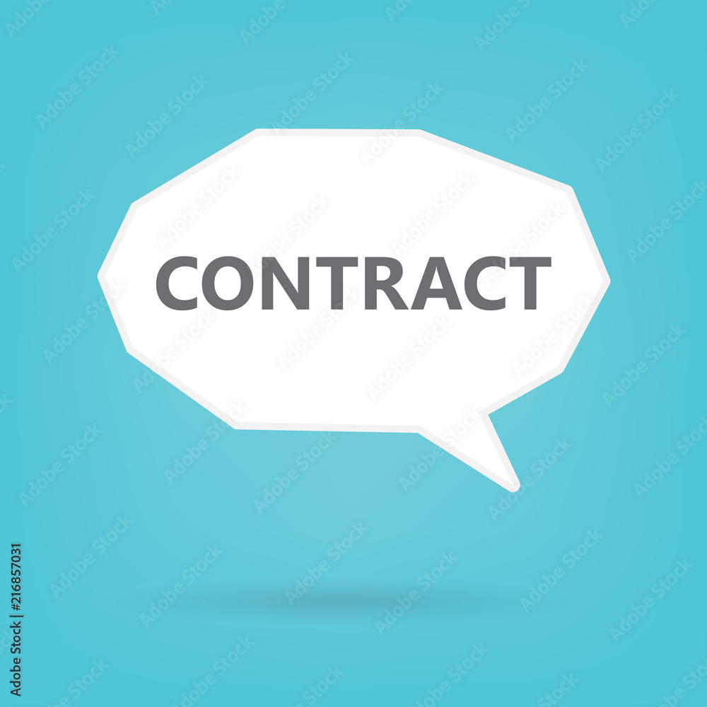 contract concept on speech bubble- vector illustration contract concept on speech bubble- vector illustration