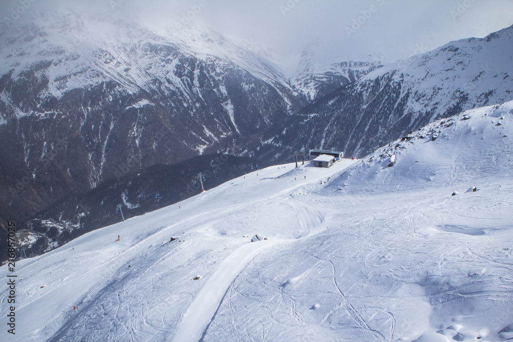 Obraz premium Snowy Mountains in Zermatt