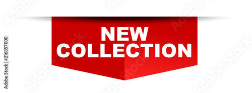 red vector banner new collection