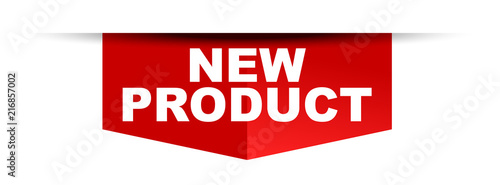 red vector banner new product