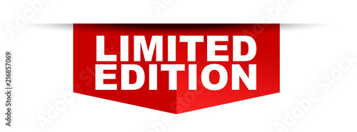 red vector banner limited edition