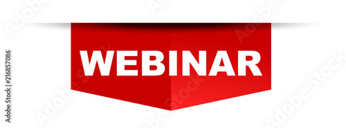 red vector banner webinar