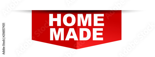 red vector banner home made